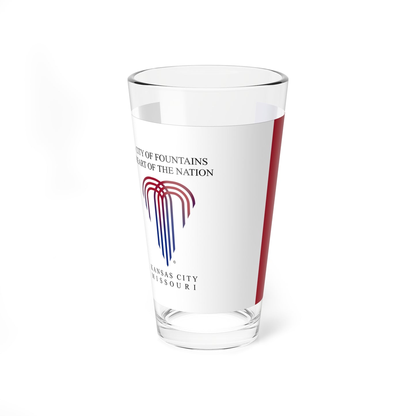 Flag of Kansas City Missouri 1992-1995 (United States) Pint Glass 16oz