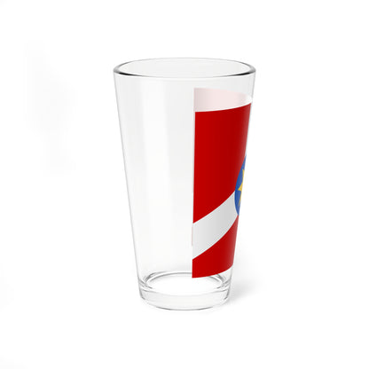 Berezhany Vinnytsia Oblast flag (Ukraine) Pint Glass 16oz