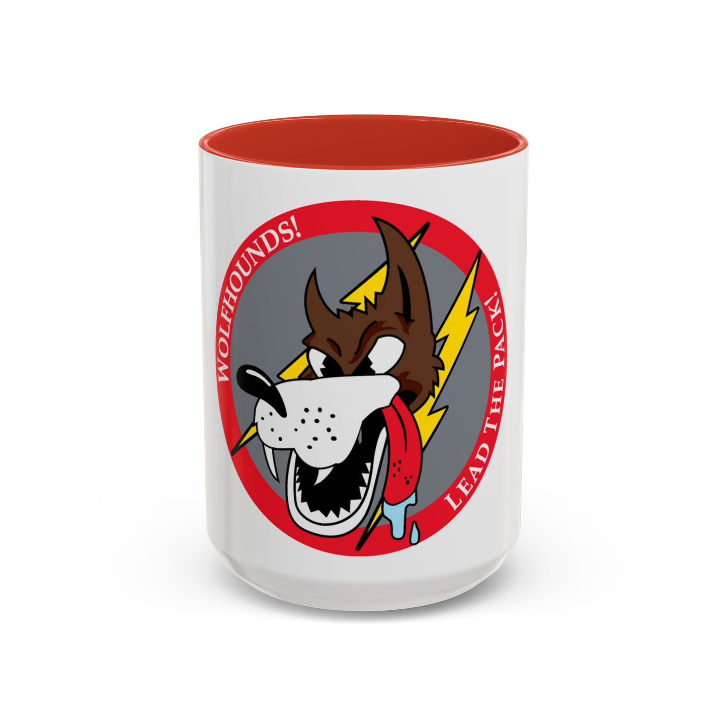 Tasse à café avec motif Red Wolfhound Patch (US Air Force)