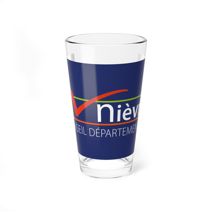 Flag of the Department of Nievre (France) Pint Glass 16oz