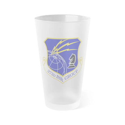 373 Intelligence Surveillance and Reconnaissance Group AFISRA (U.S. Air Force) Frosted Pint Glass 16oz-16oz-Frosted-Go Mug Yourself