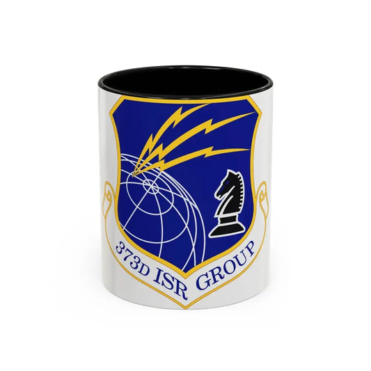 373 Intelligence Surveillance and Reconnaissance Group AFISRA (U.S. Air Force) Accent Coffee Mug 11oz Black - Go Mug Yourself