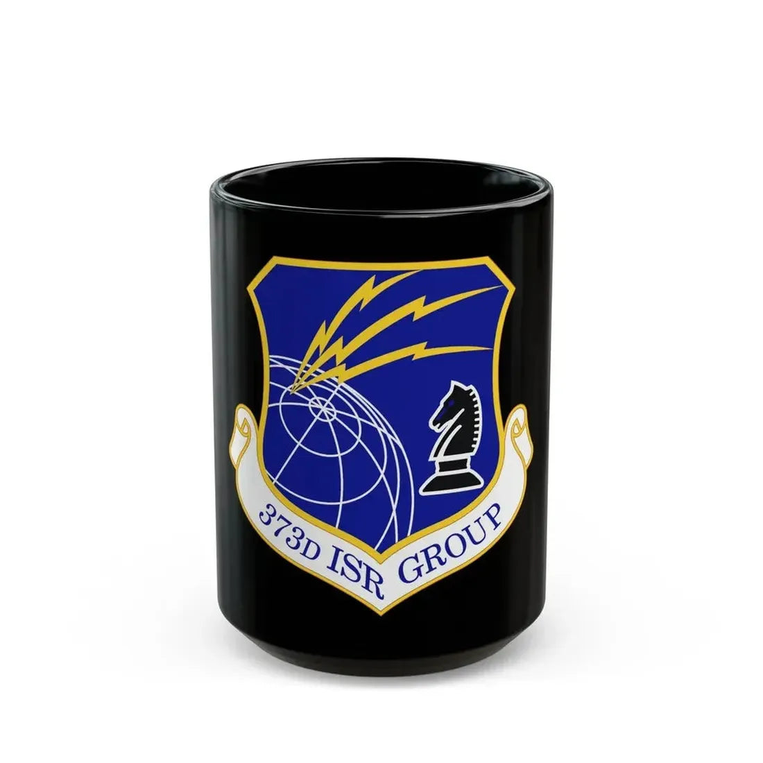 373 Intelligence Surveillance and Reconnaissance Group AFISRA (U.S. Air Force) Black Coffee Mug 15oz - Go Mug Yourself