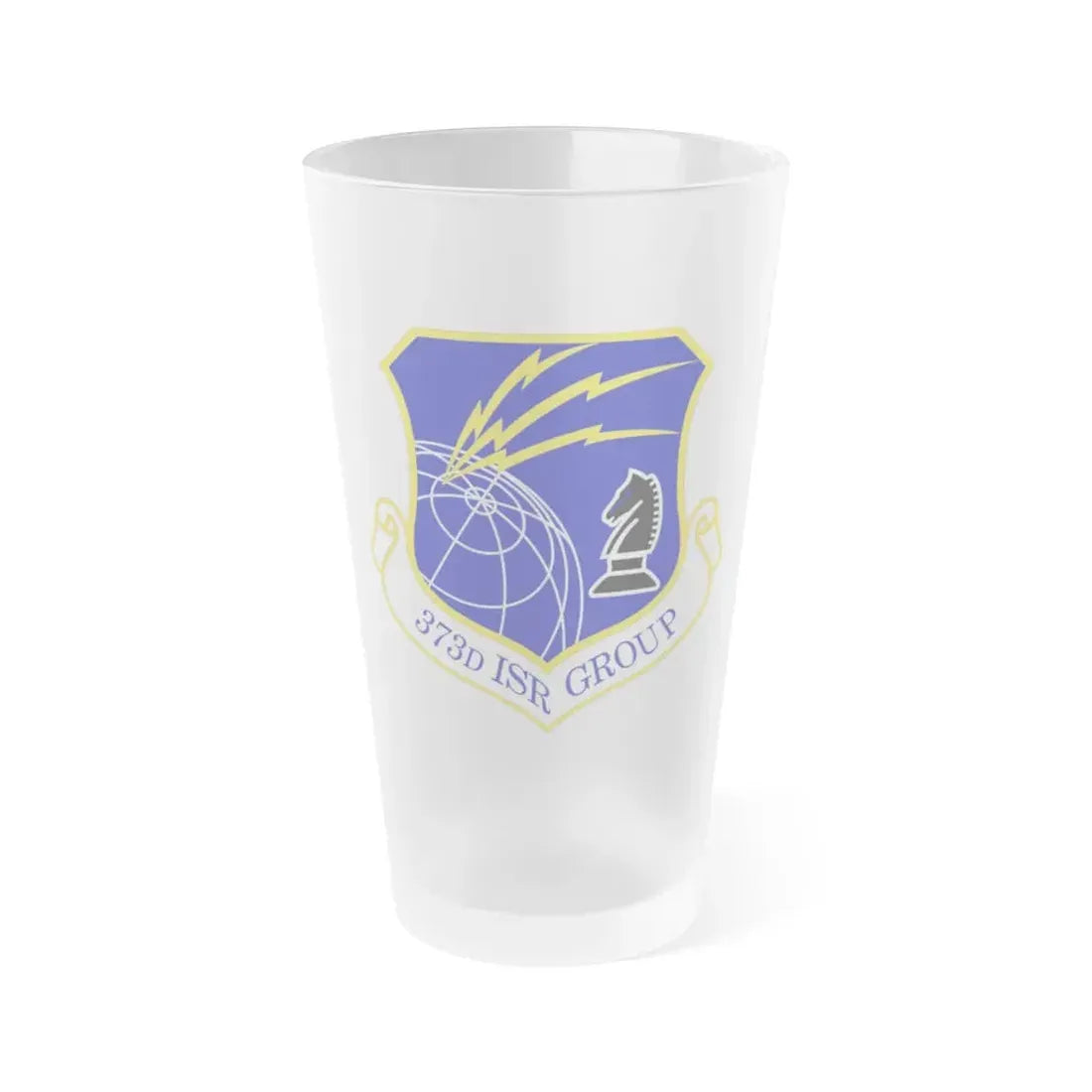 373 Intelligence Surveillance and Reconnaissance Group AFISRA (U.S. Air Force) Frosted Pint Glass 16oz 16oz Frosted - Go Mug Yourself