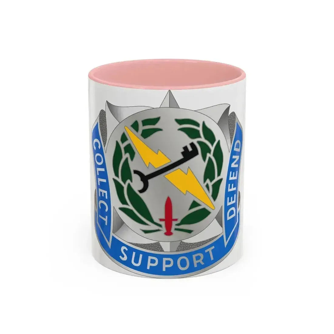373 Military Intelligence Battalion (U.S. Army) Accent Coffee Mug 11oz Pink - Go Mug Yourself