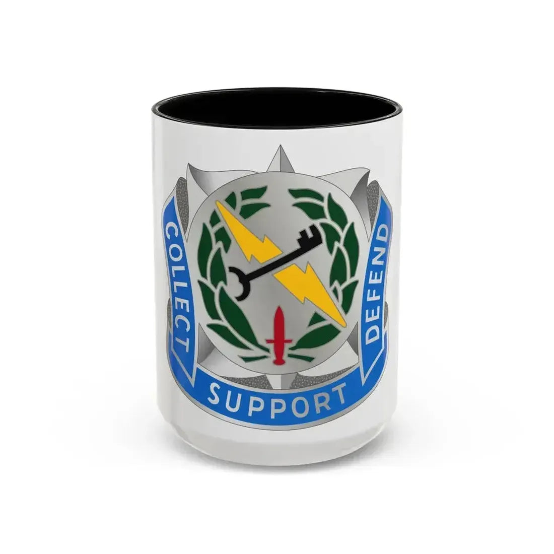 373 Military Intelligence Battalion (U.S. Army) Accent Coffee Mug 15oz Black - Go Mug Yourself