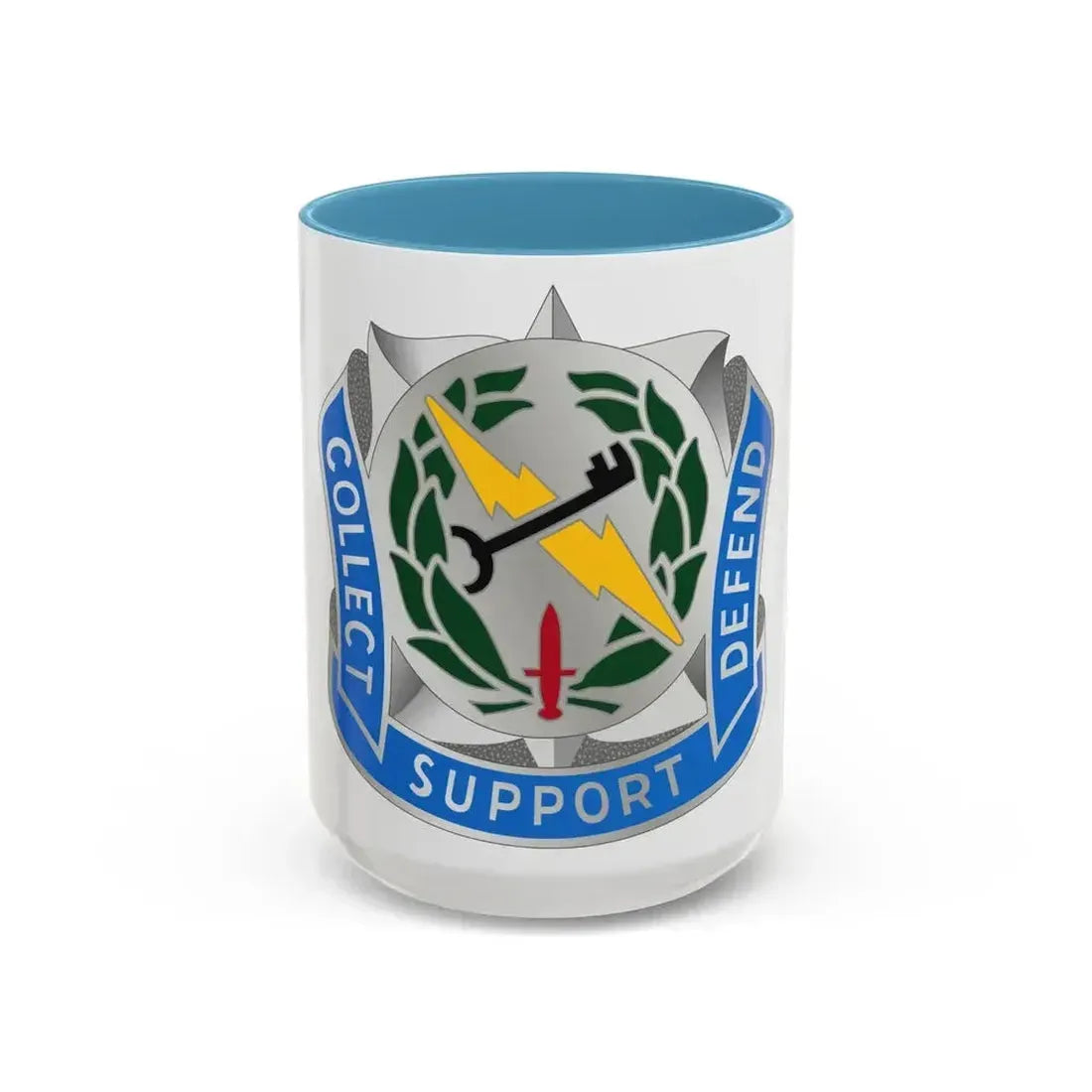 373 Military Intelligence Battalion (U.S. Army) Accent Coffee Mug 15oz Light Blue - Go Mug Yourself