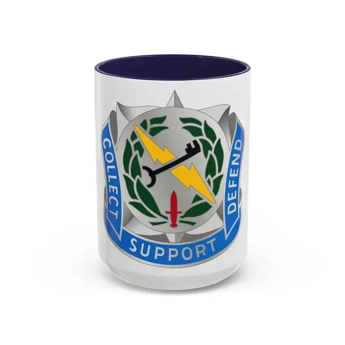 373 Military Intelligence Battalion (U.S. Army) Accent Coffee Mug 15oz Navy - Go Mug Yourself