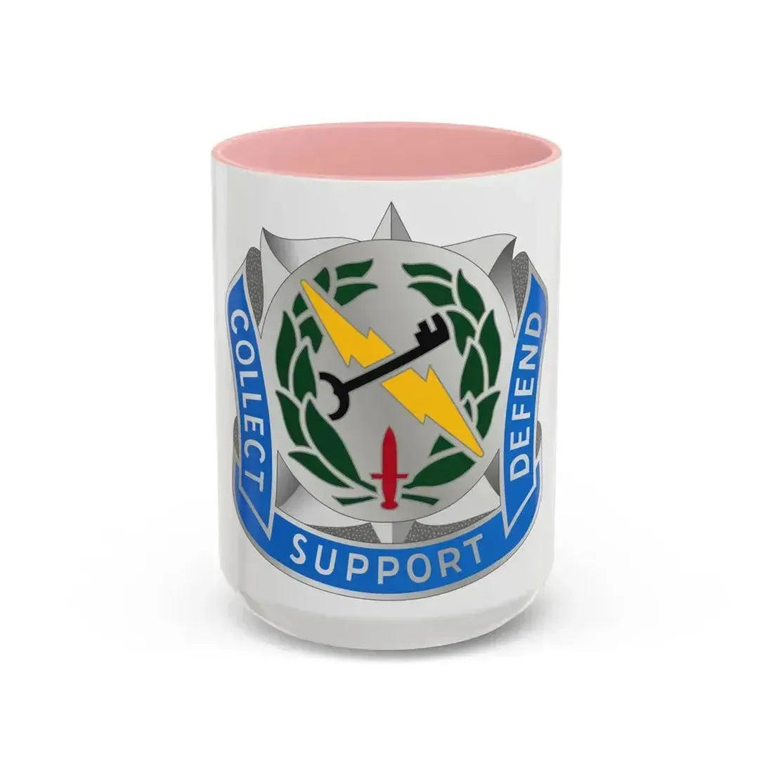373 Military Intelligence Battalion (U.S. Army) Accent Coffee Mug 15oz Pink - Go Mug Yourself