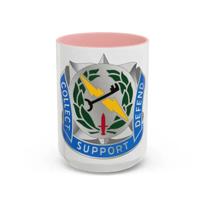 373 Military Intelligence Battalion (U.S. Army) Accent Coffee Mug 15oz Pink - Go Mug Yourself