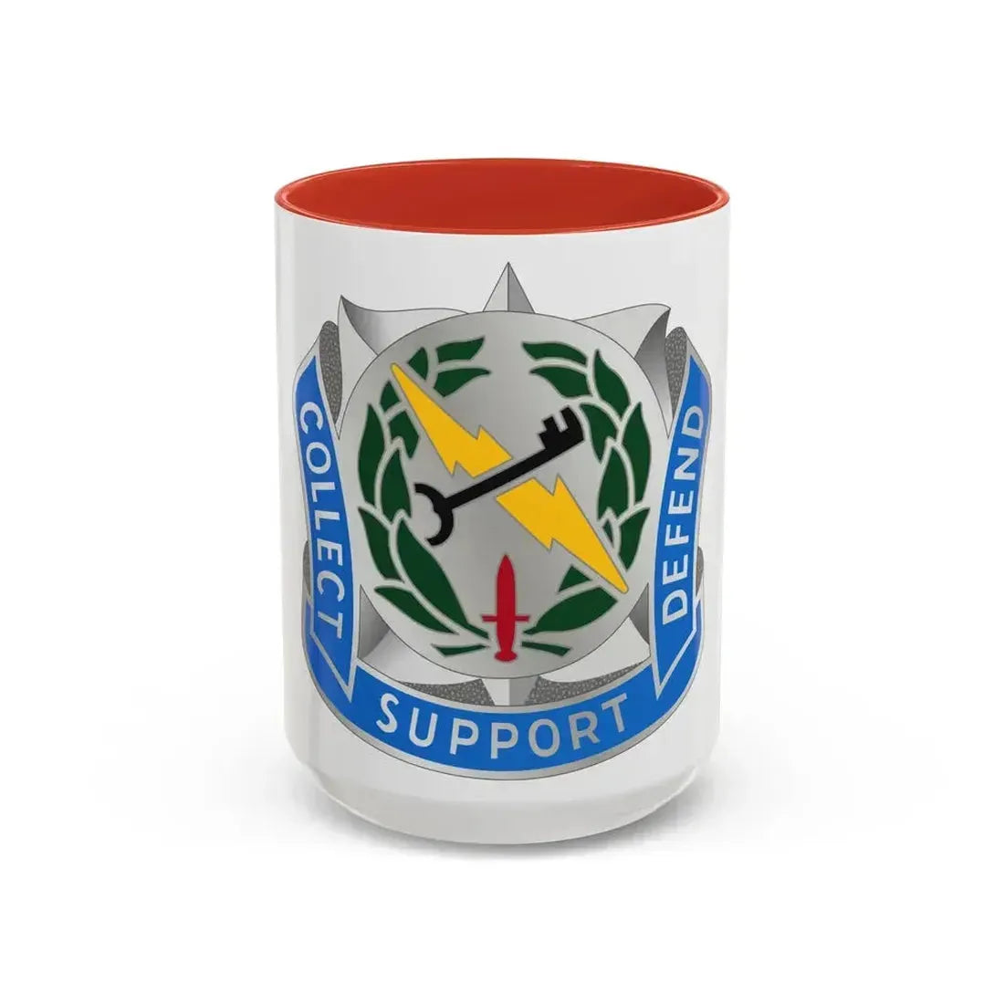 373 Military Intelligence Battalion (U.S. Army) Accent Coffee Mug 15oz Red - Go Mug Yourself