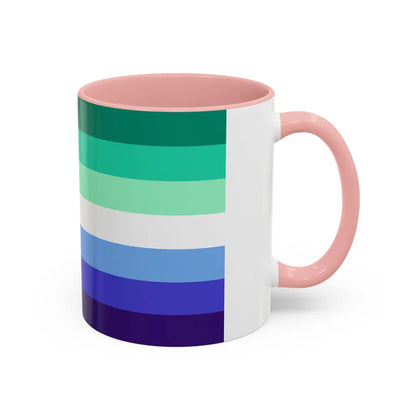 Gay Men Pride Flag - Accent Coffee Mug-Go Mug Yourself