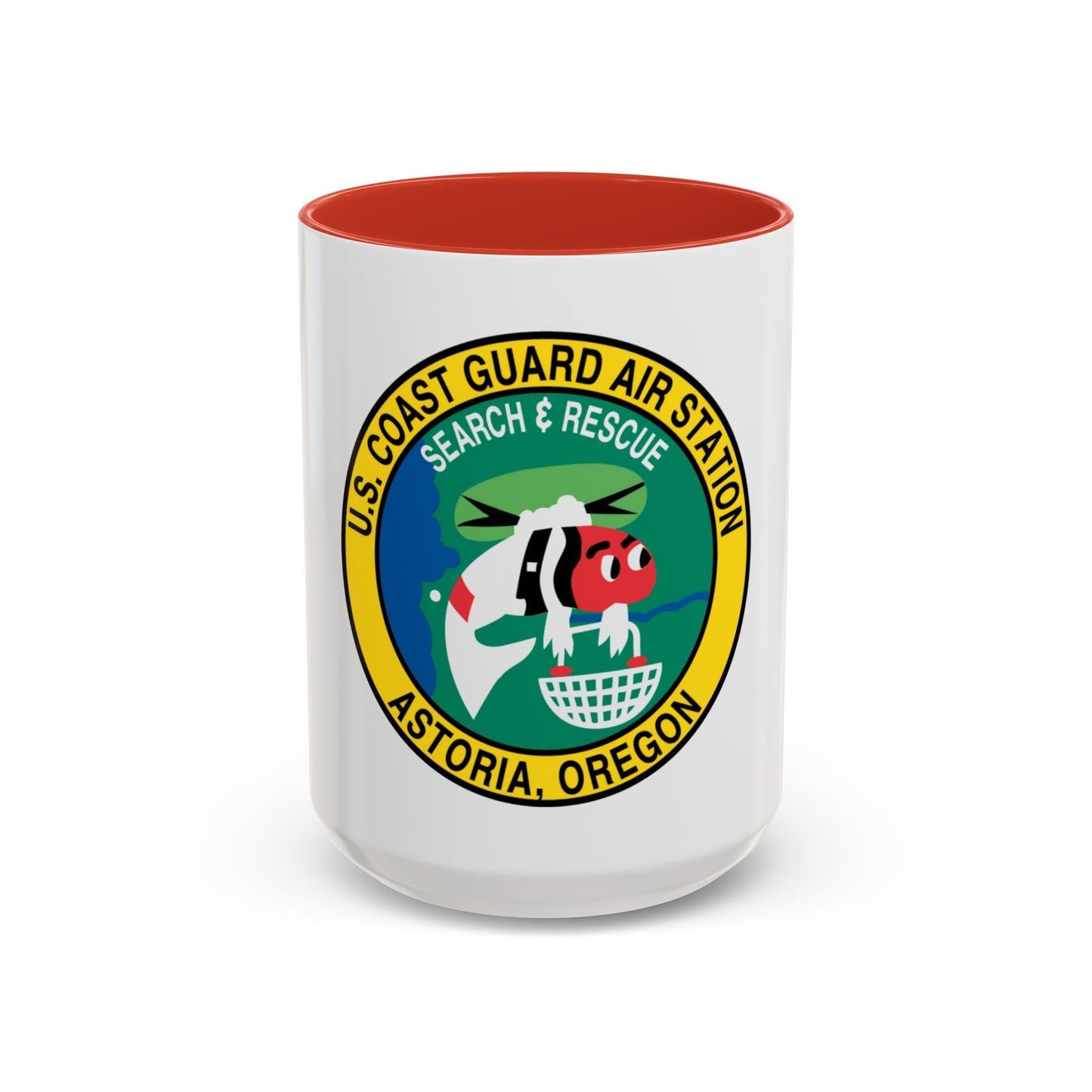 USCG Air Station Astoria (U.S. Coast Guard) Accent Coffee Mug