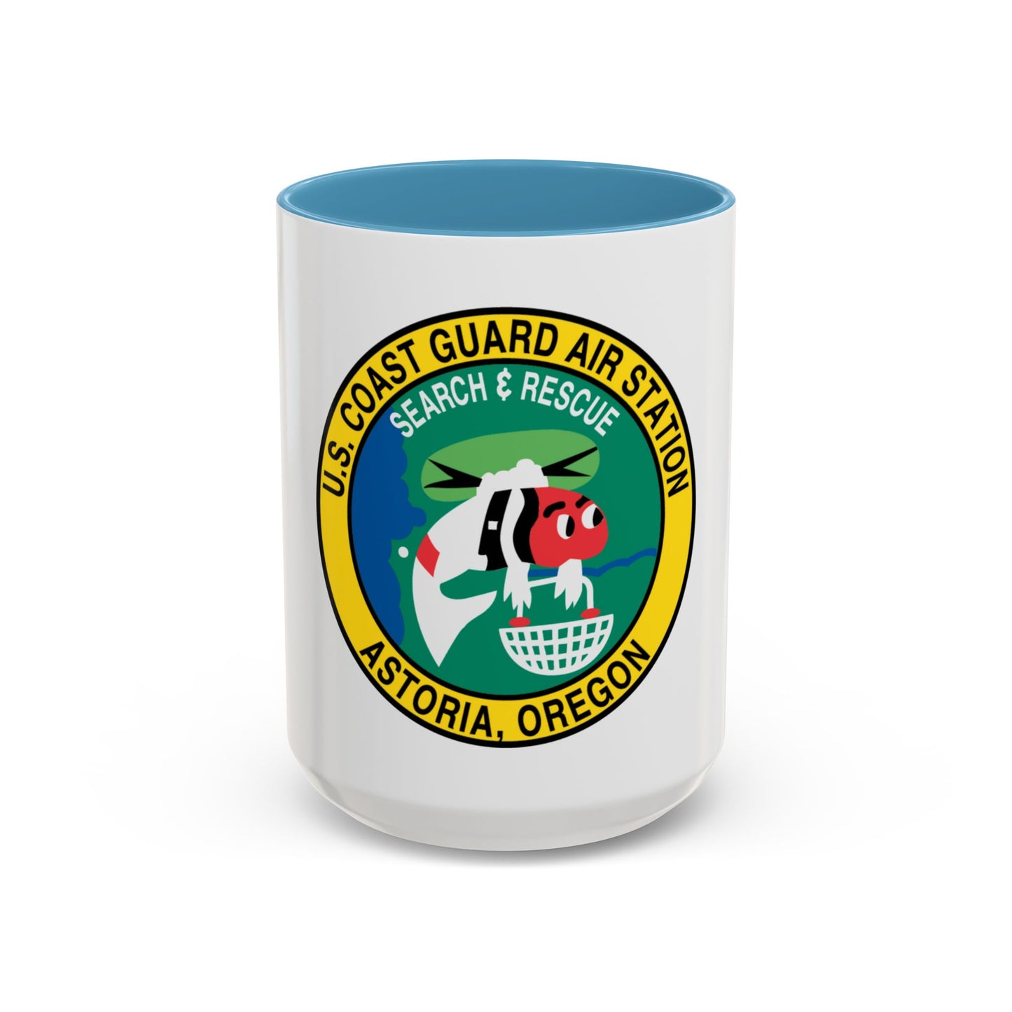 USCG Air Station Astoria (U.S. Coast Guard) Accent Coffee Mug