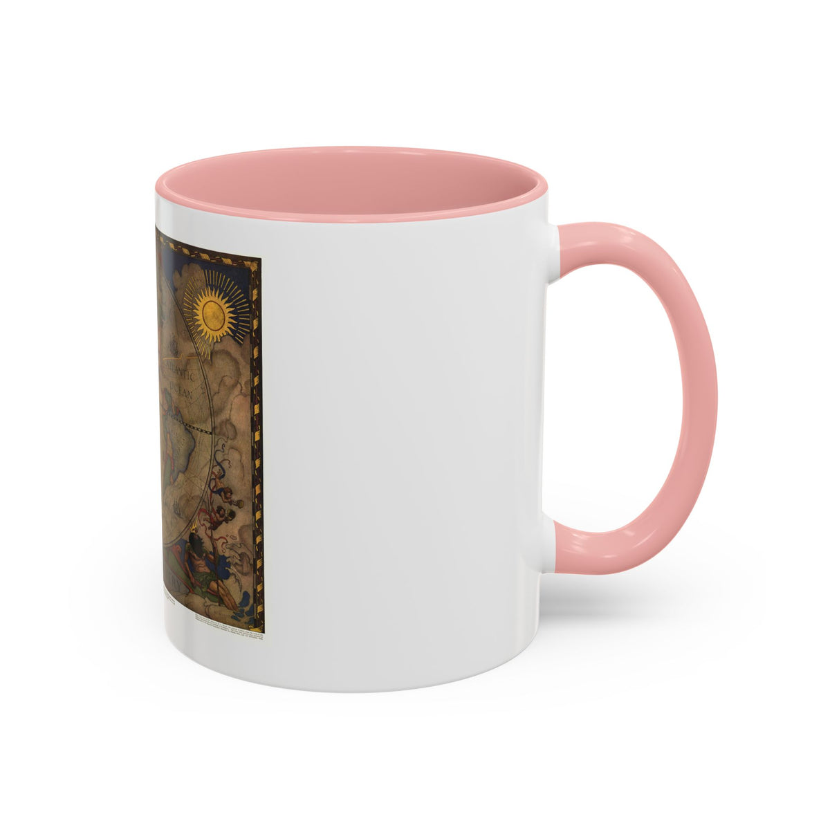 Map of Discovery- Western Hemisphere (1928) (Map) Accent Coffee Mug