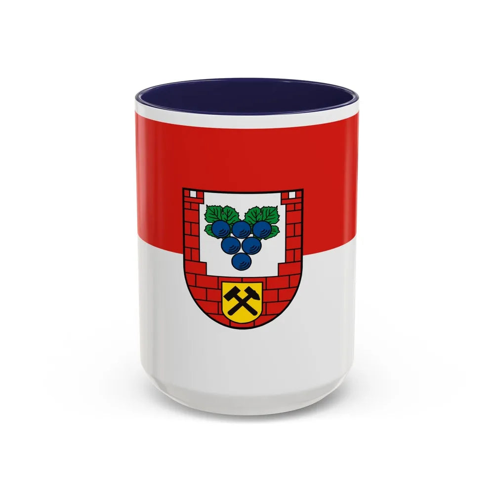 Flag of Burgenlandkreis Germany - Accent Coffee Mug-15oz-Navy-Go Mug Yourself