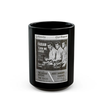 Fabian 1959 (Music Poster) Black Coffee Mug-15oz-Go Mug Yourself