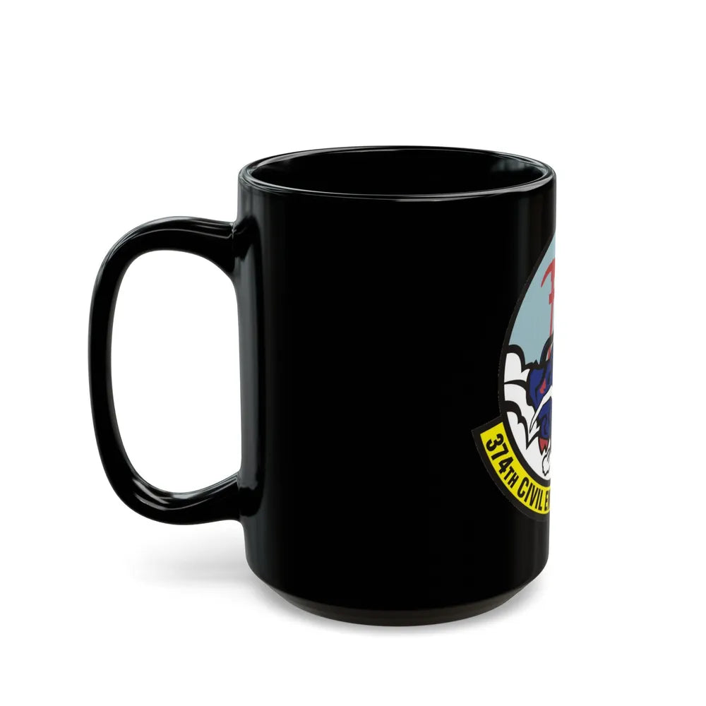 374 Civil Engineer Squadron PACAF (U.S. Air Force) Black Coffee Mug-Go Mug Yourself