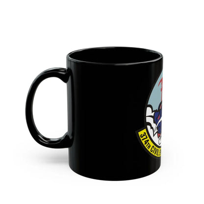 374 Civil Engineer Squadron PACAF (U.S. Air Force) Black Coffee Mug-Go Mug Yourself