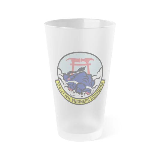 374 Civil Engineer Squadron PACAF (U.S. Air Force) Frosted Pint Glass 16oz-16oz-Frosted-Go Mug Yourself