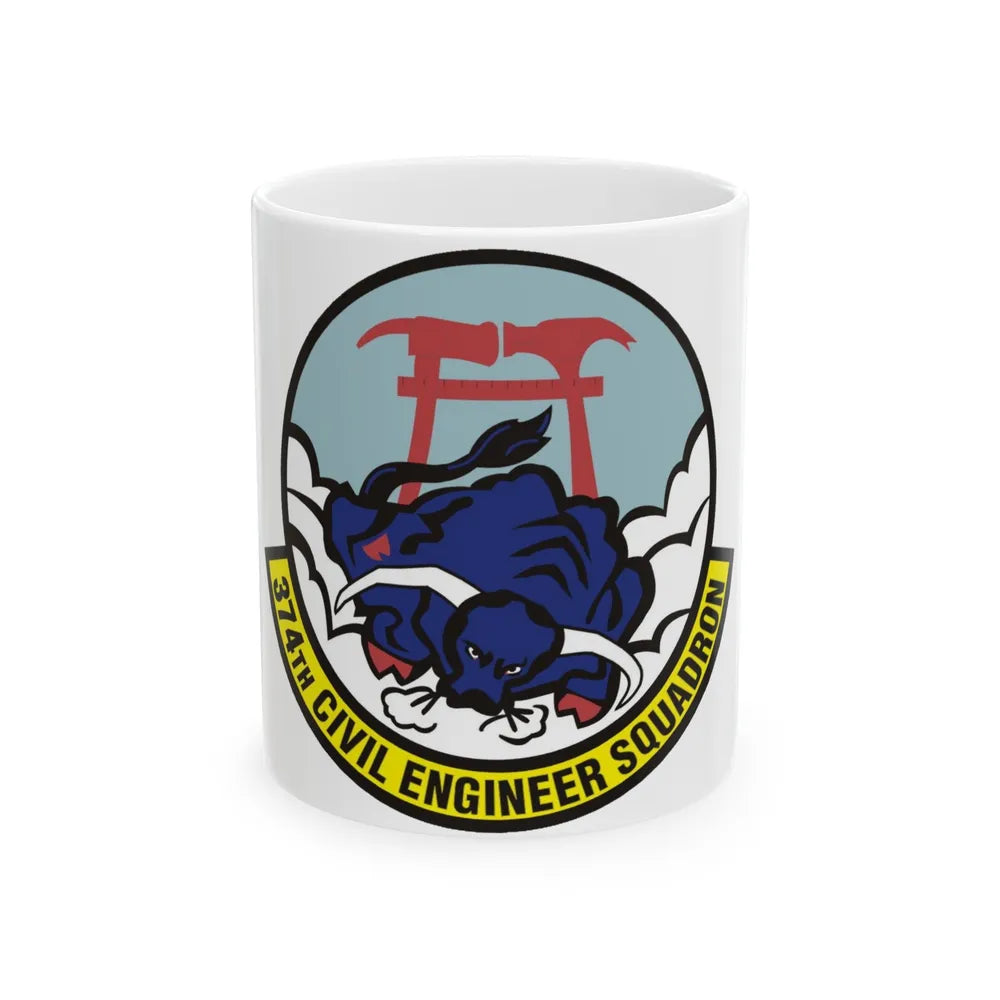 374 Civil Engineer Squadron PACAF (U.S. Air Force) White Coffee Mug-11oz-Go Mug Yourself