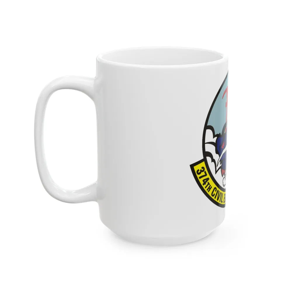 374 Civil Engineer Squadron PACAF (U.S. Air Force) White Coffee Mug-Go Mug Yourself