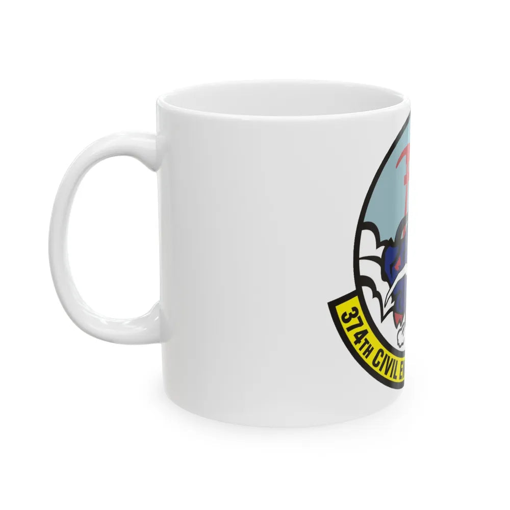 374 Civil Engineer Squadron PACAF (U.S. Air Force) White Coffee Mug-Go Mug Yourself