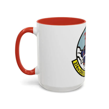 374 Civil Engineer Squadron PACAF (U.S. Air Force) Accent Coffee Mug - Go Mug Yourself