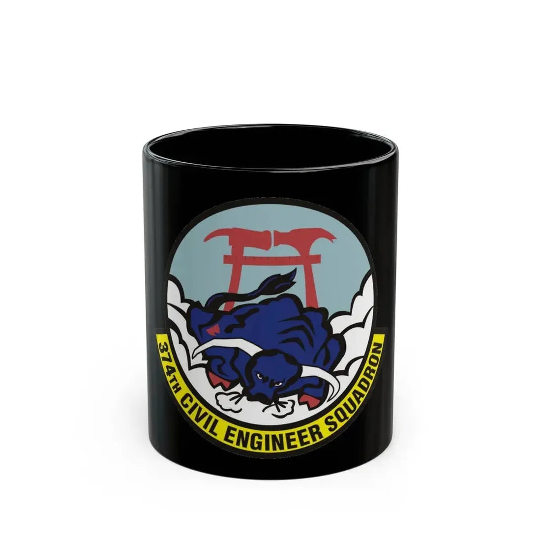 374 Civil Engineer Squadron PACAF (U.S. Air Force) Black Coffee Mug - Go Mug Yourself