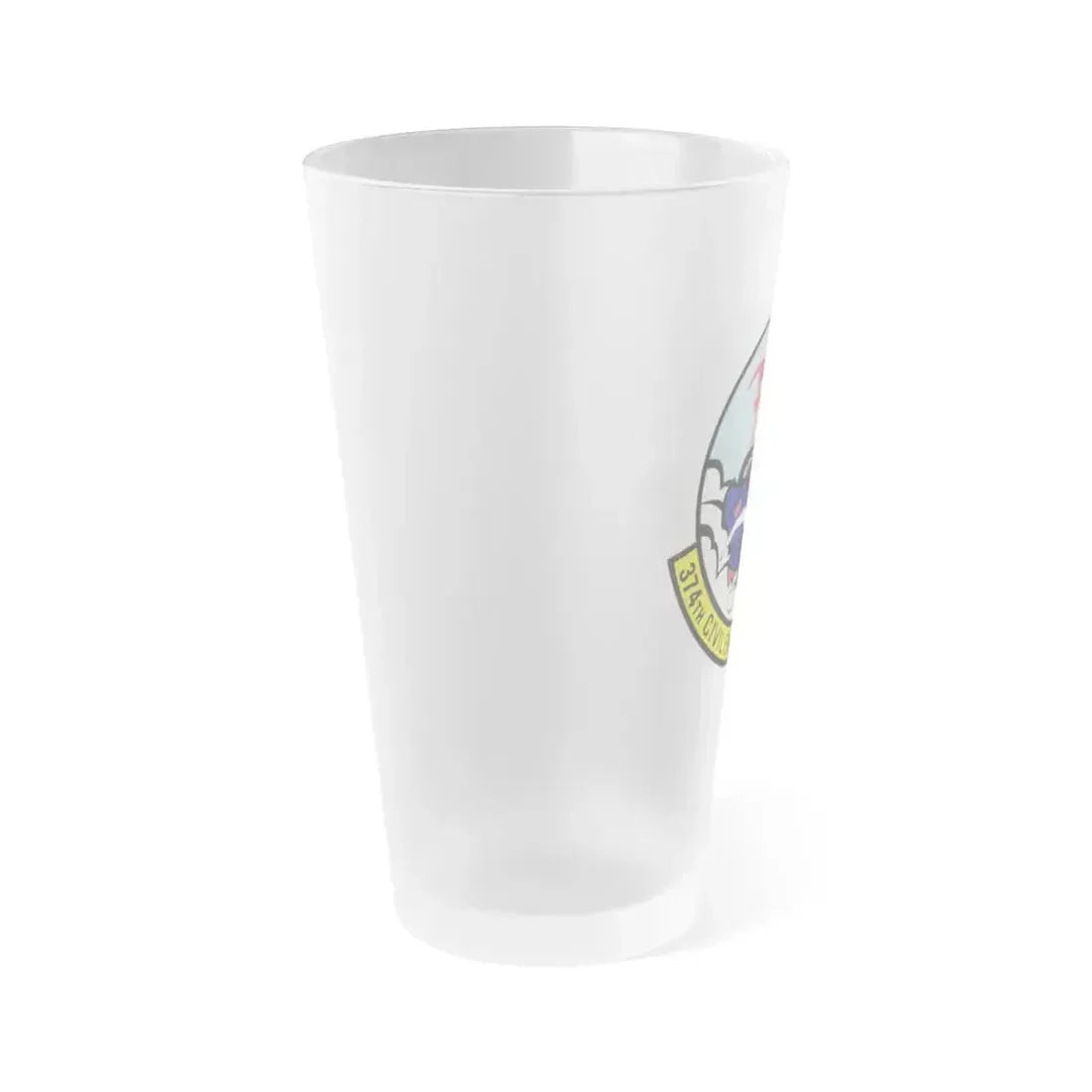 374 Civil Engineer Squadron PACAF (U.S. Air Force) Frosted Pint Glass 16oz - Go Mug Yourself