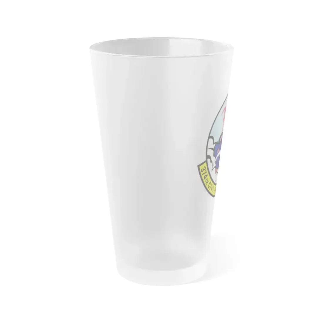 374 Civil Engineer Squadron PACAF (U.S. Air Force) Frosted Pint Glass 16oz - Go Mug Yourself