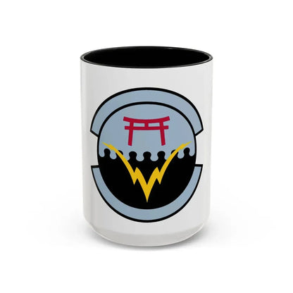 374 Communications Squadron PACAF (U.S. Air Force) Accent Coffee Mug 15oz Black - Go Mug Yourself