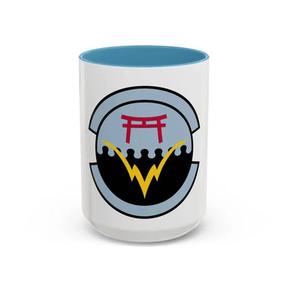 374 Communications Squadron PACAF (U.S. Air Force) Accent Coffee Mug 15oz Light Blue - Go Mug Yourself