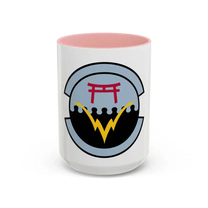 374 Communications Squadron PACAF (U.S. Air Force) Accent Coffee Mug 15oz Pink - Go Mug Yourself