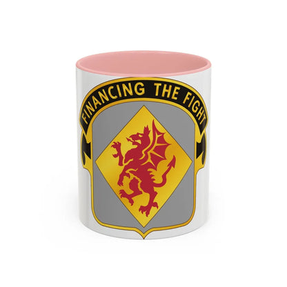 374 Finance Battalion (U.S. Army) Accent Coffee Mug-11oz-Pink-Go Mug Yourself