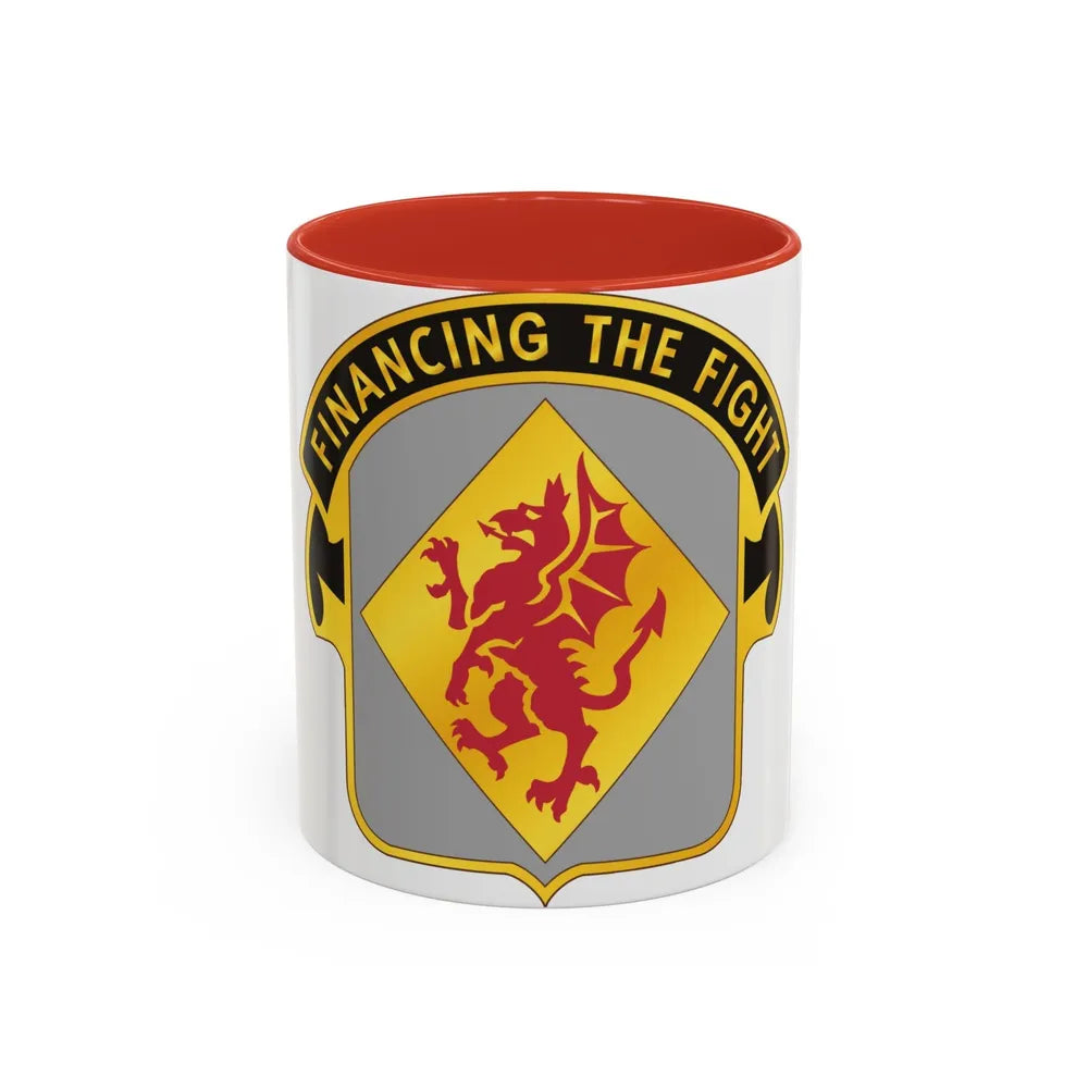 374 Finance Battalion (U.S. Army) Accent Coffee Mug-11oz-Red-Go Mug Yourself