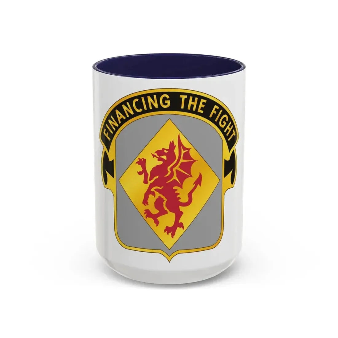 374 Finance Battalion (U.S. Army) Accent Coffee Mug 15oz Navy - Go Mug Yourself