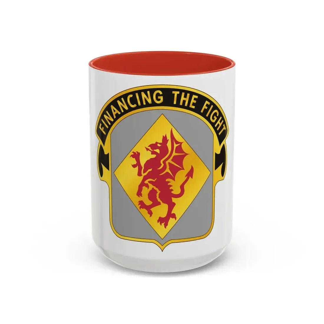 374 Finance Battalion (U.S. Army) Accent Coffee Mug 15oz Red - Go Mug Yourself