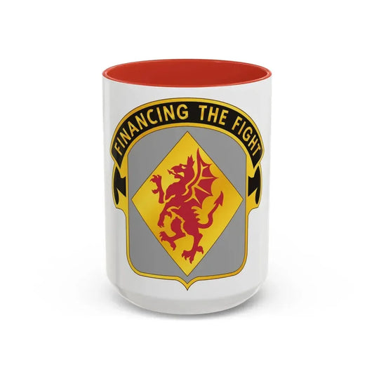 374 Finance Battalion (U.S. Army) Accent Coffee Mug 15oz Red - Go Mug Yourself
