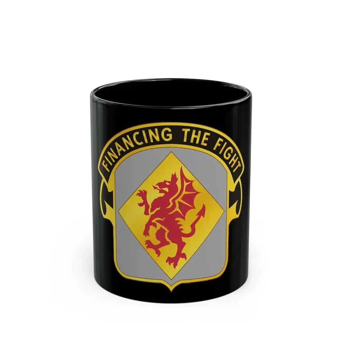 374 Finance Battalion (U.S. Army) Black Coffee Mug 11oz - Go Mug Yourself