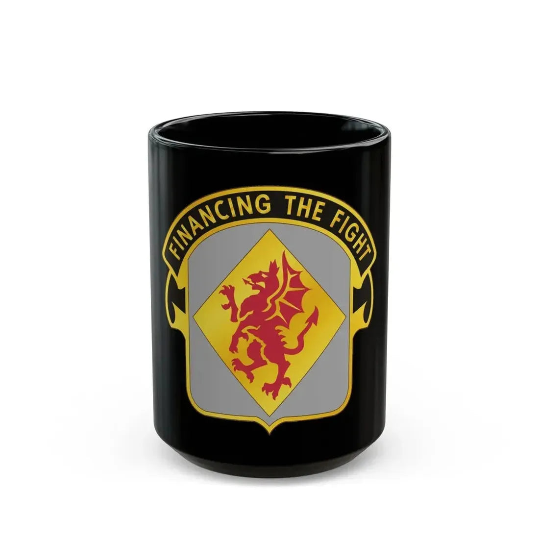 374 Finance Battalion (U.S. Army) Black Coffee Mug 15oz - Go Mug Yourself