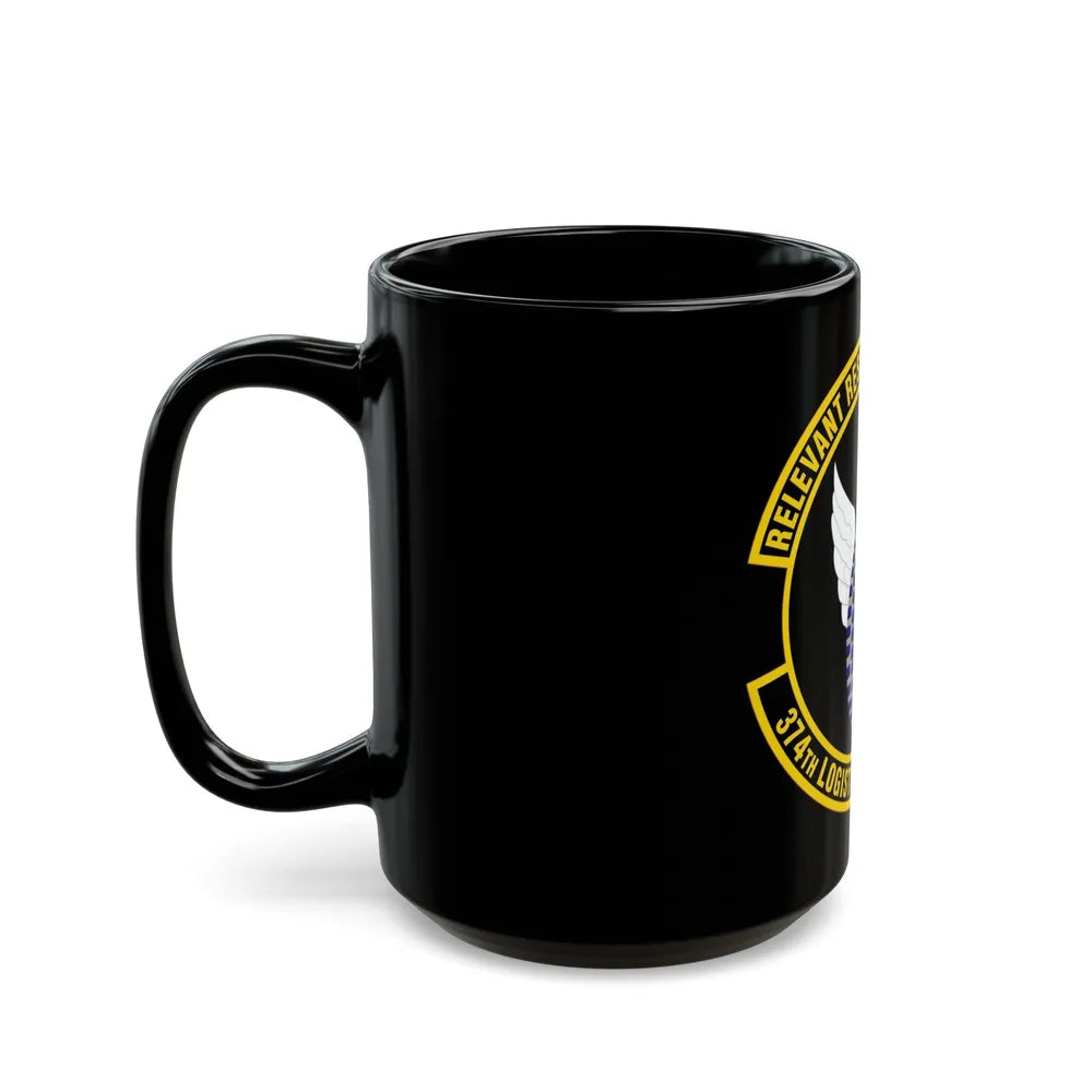 374 Logistics Readiness Squadron PACAF (U.S. Air Force) Black Coffee Mug-Go Mug Yourself