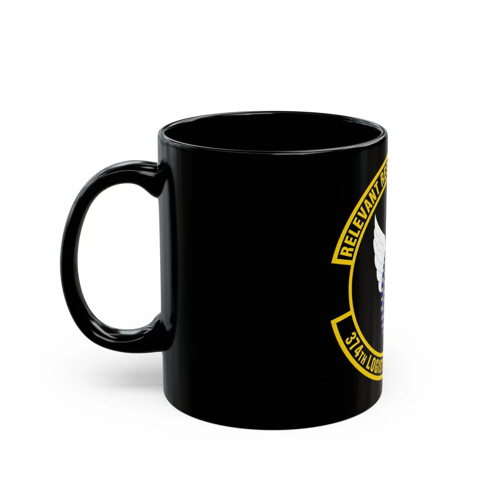 374 Logistics Readiness Squadron PACAF (U.S. Air Force) Black Coffee Mug-Go Mug Yourself