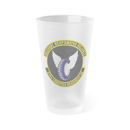 374 Logistics Readiness Squadron PACAF (U.S. Air Force) Frosted Pint Glass 16oz-16oz-Frosted-Go Mug Yourself