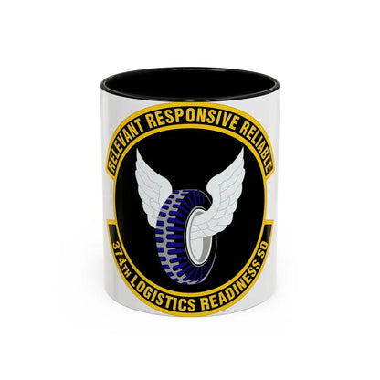 374 Logistics Readiness Squadron PACAF (U.S. Air Force) Accent Coffee Mug 11oz Black - Go Mug Yourself