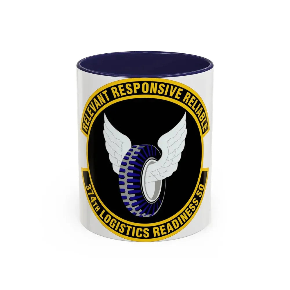 374 Logistics Readiness Squadron PACAF (U.S. Air Force) Accent Coffee Mug 11oz Navy - Go Mug Yourself