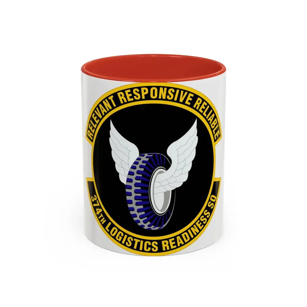 374 Logistics Readiness Squadron PACAF (U.S. Air Force) Accent Coffee Mug 11oz Red - Go Mug Yourself