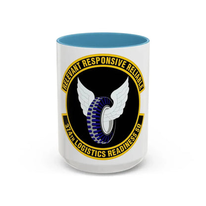 374 Logistics Readiness Squadron PACAF (U.S. Air Force) Accent Coffee Mug 15oz Light Blue - Go Mug Yourself