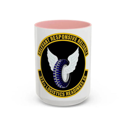 374 Logistics Readiness Squadron PACAF (U.S. Air Force) Accent Coffee Mug 15oz Pink - Go Mug Yourself