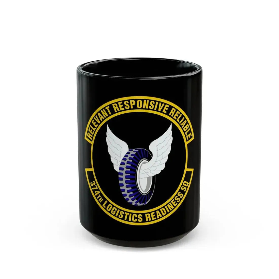 374 Logistics Readiness Squadron PACAF (U.S. Air Force) Black Coffee Mug 15oz - Go Mug Yourself